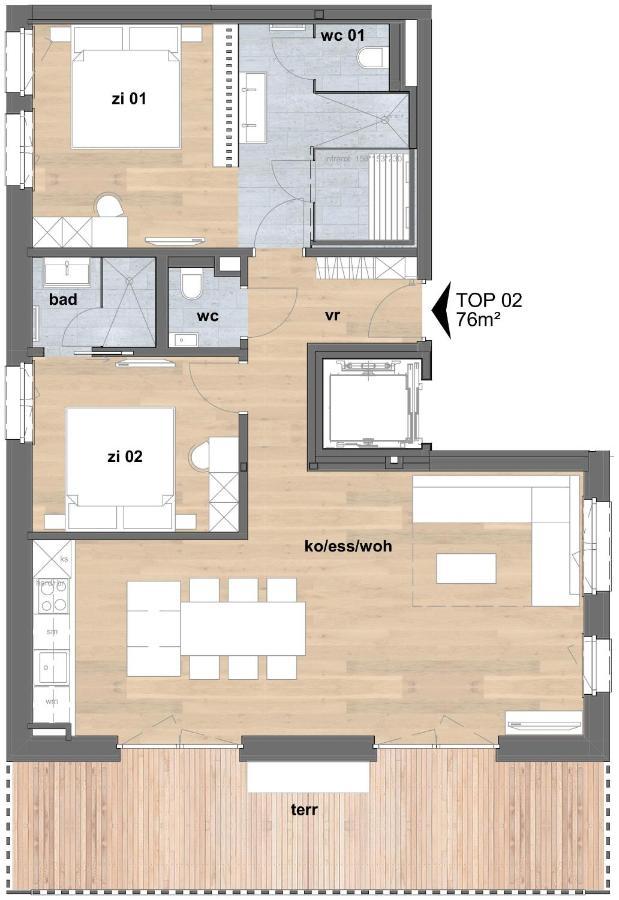 Apartmenthaus A24 施伦斯 外观 照片