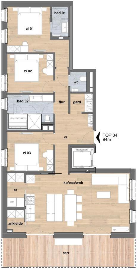 Apartmenthaus A24 施伦斯 外观 照片